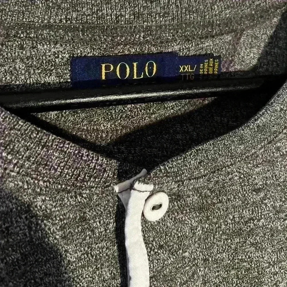 Vintage Polo Ralph Lauren Polo RL Guide Quality Dry Goods Henley Shirt Medium - Picture 2 of 5